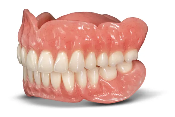 Illustration of a removable complete denture